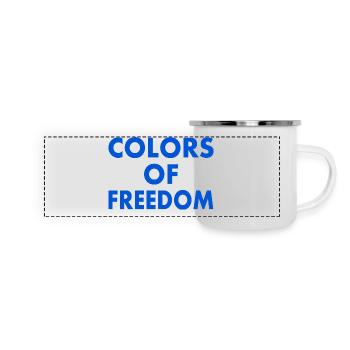 Colors of freedom - Panorama Emaille-Tasse - Weiß - Vorne