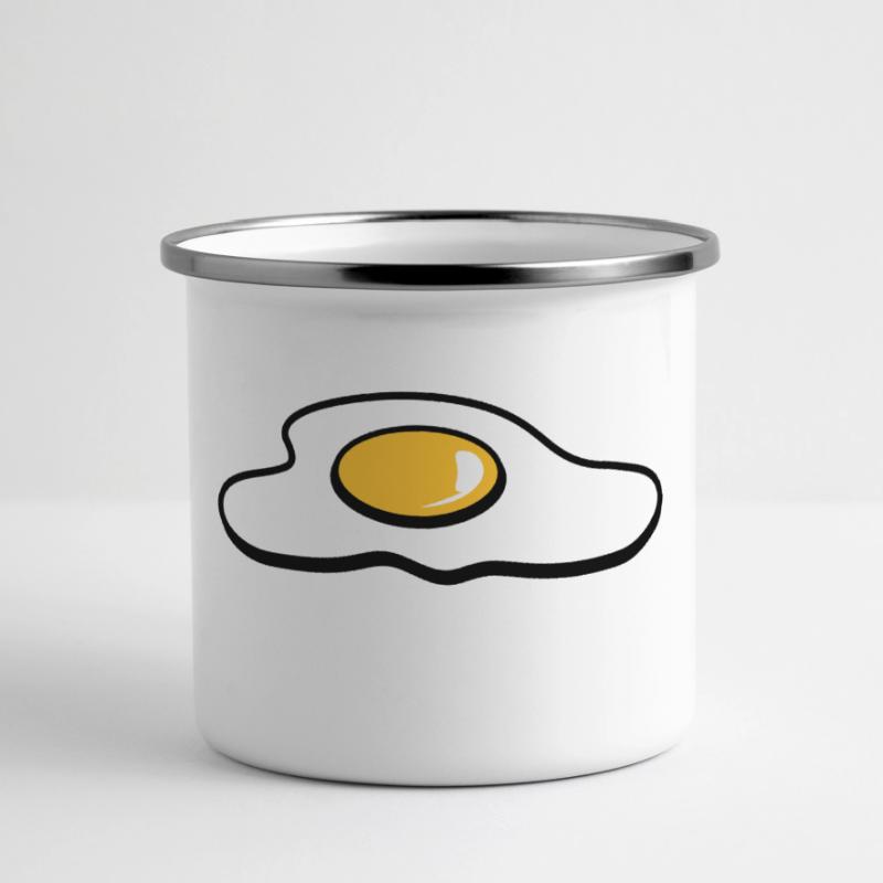 A fried egg Panoramic Camper Mug