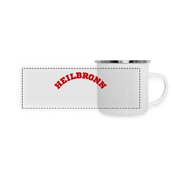 Heilbronn - Panorama Emaille-Tasse - Weiß - Vorne