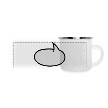 Two-tone comic bubble - Panoramic Camper Mug - white - Front