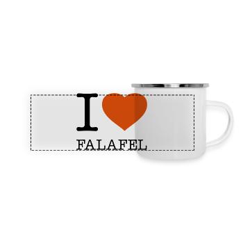 I LOVE FALAFEL - Mug panoramique émaillé - blanc - Devant