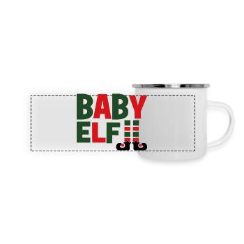 Baby Elf - Panorama Emaille-Tasse - Weiß - Vorne