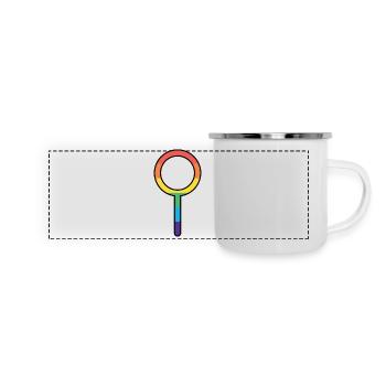 Neutrois Harmony - Panorama Emaille-Tasse - Weiß - Vorne