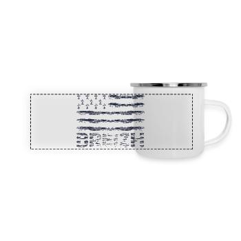 Vintage Breton Flag,BZH,Breizh,Brittany - Panoramic Camper Mug - white - Front
