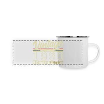 Legende seit 1980 Geboren 1980 Geburtstag 44 Jahre - Panorama Emaille-Tasse - Weiß - Vorne