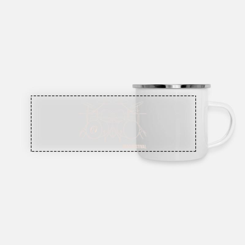 A battery in the outline - Panoramic Camper Mug - white