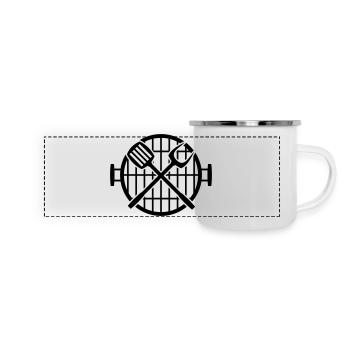 griller - Mug panoramique émaillé - blanc - Devant