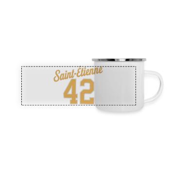 Saint-etienne 42 - Mug panoramique émaillé - blanc - Devant
