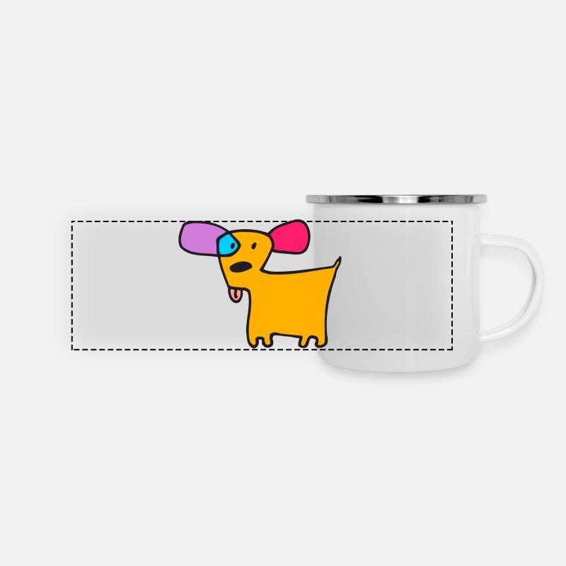 06 Doggie Short Color - Panoramic Camper Mug - white