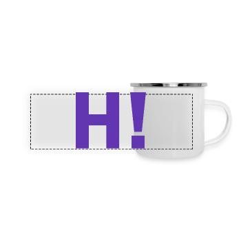 H exclamation mark - Panoramic Camper Mug - white - Front