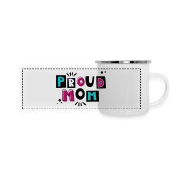 Maman fière - Le cadeau idéal pour les mamans - Mug panoramique émaillé - blanc - Devant