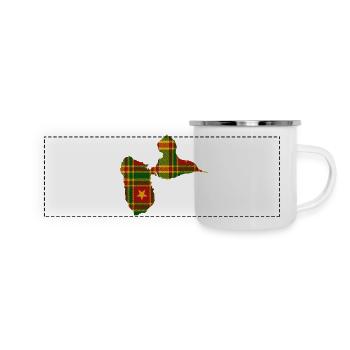 Guadeloupe - Panorama Emaille-Tasse - Weiß - Vorne