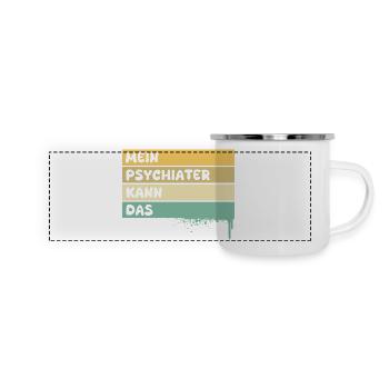 Profession : Psychiatre - Mug panoramique émaillé - blanc - Devant