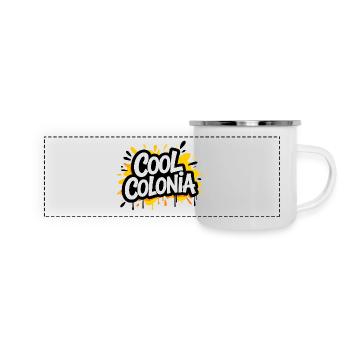 Cool Colonia | Köln Shirt - Panorama Emaille-Tasse - Weiß - Vorne