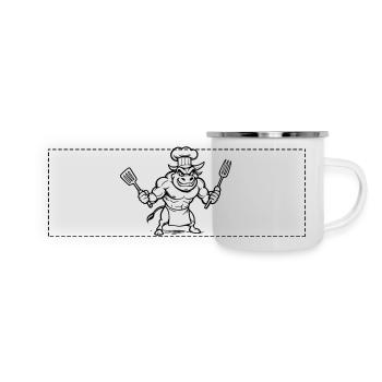 Taurus chef - Panoramic Camper Mug - white - Front