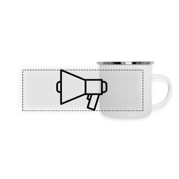 Megaphone Speaker Protest - Panoramic Camper Mug - white - Front