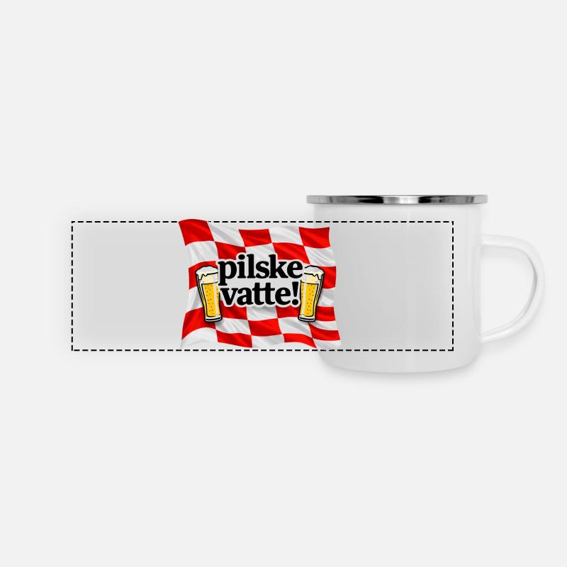 pilske barreled! - Panoramic Camper Mug - white