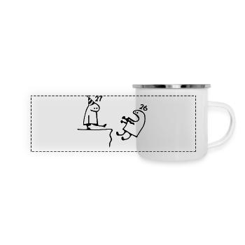 27 ans : Adieu âge 26 ans, Joyeux 27e anniversaire - Mug panoramique émaillé - blanc - Devant