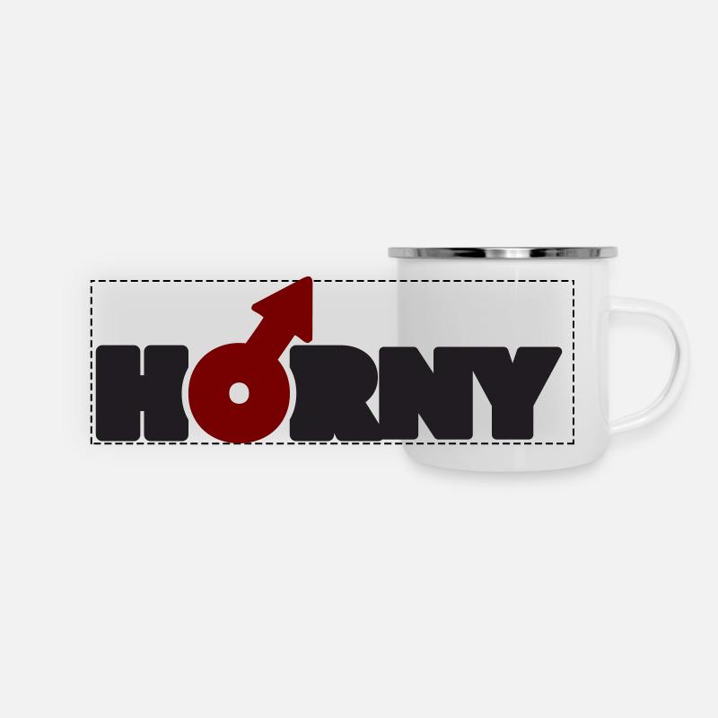 Horny - Panoramic Camper Mug - white
