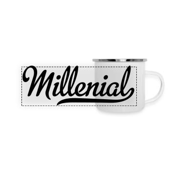 Millenial - Panorama Emaille-Tasse - Weiß - Vorne