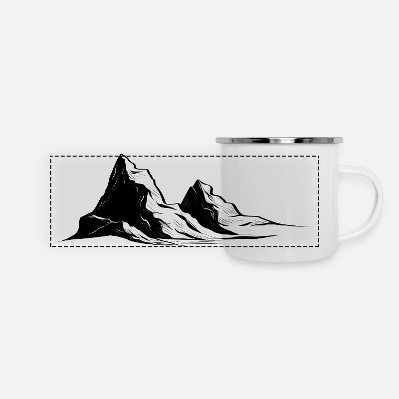 Mountains - Panoramic Camper Mug - white