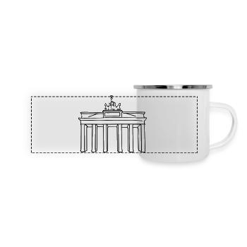 Brandenburg Gate in Berlin - Panoramic Camper Mug - white - Front