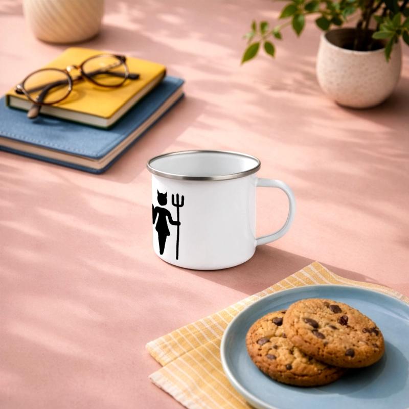 Panorama Emaille-Tasse