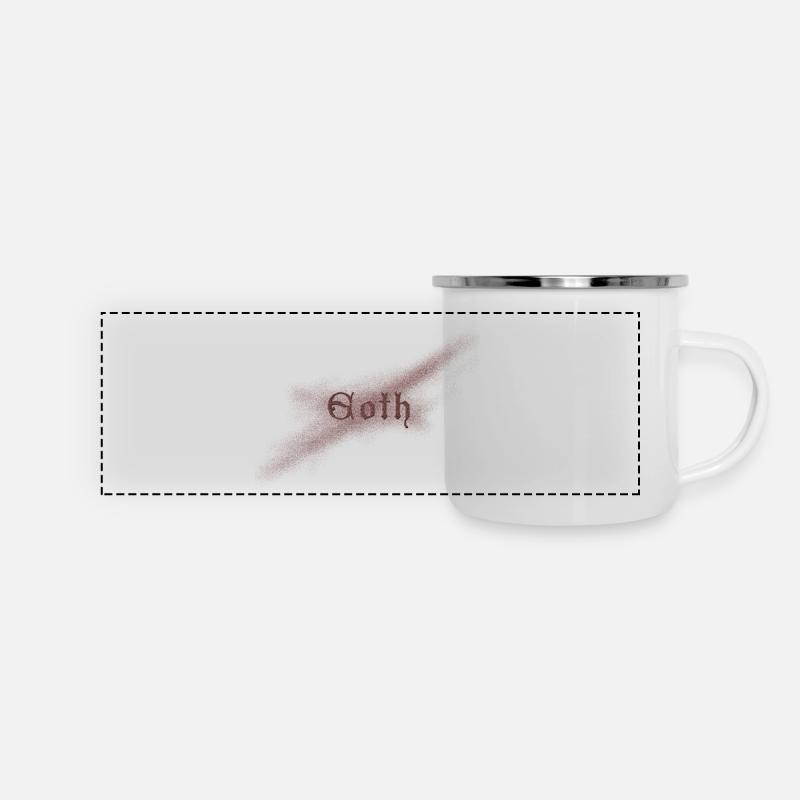 goth - Mug panoramique émaillé - blanc