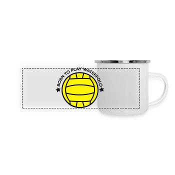 water polo - Panorama Emaille-Tasse - Weiß - Vorne