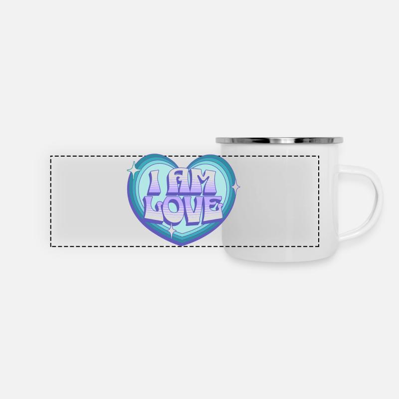 self love affirmation - Panoramic Camper Mug - white