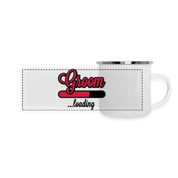 Groom loading | Stag Night - Panoramic Camper Mug - white - Front