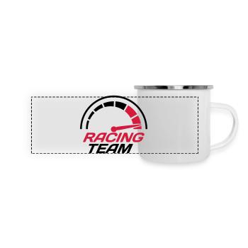 Racing team speedometer quick lawn - Panoramic Camper Mug - white - Front