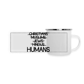 humans - Panorama Emaille-Tasse - Weiß - Vorne