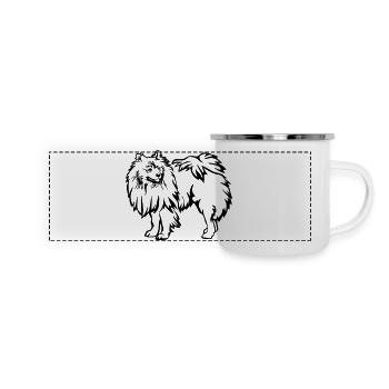 Spitz - Panorama Emaille-Tasse - Weiß - Vorne