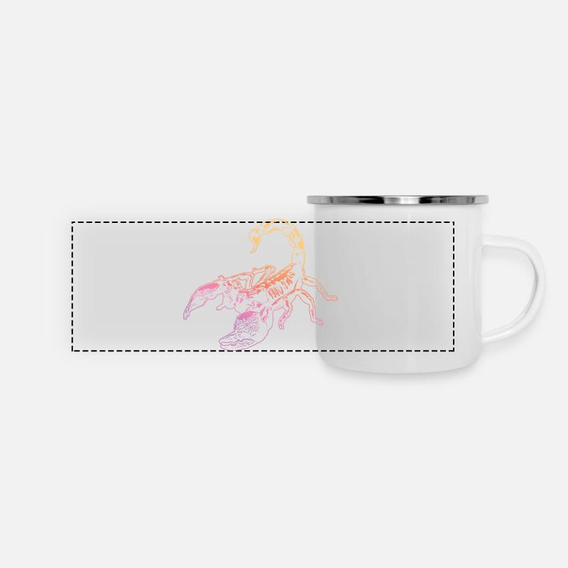 Cool Scorpion Insect Sketch Graphic Scorpion Lover - Mug panoramique émaillé - blanc