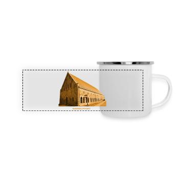 Himmelpfort Brauhaus Kloster Brandenburg - Panorama Emaille-Tasse - Weiß - Vorne