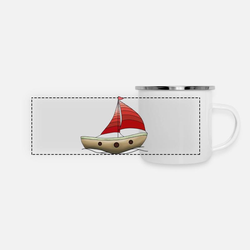 Boat - Panoramic Camper Mug - white