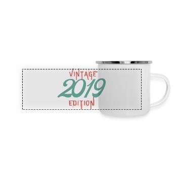 Vintage 2019 edition - Mug panoramique émaillé - blanc - Devant