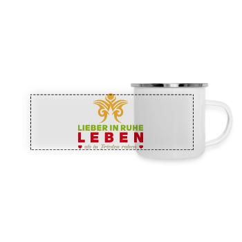 Liberté Paix Dicton - Mieux vaut vivre en paix - Mug panoramique émaillé - blanc - Devant