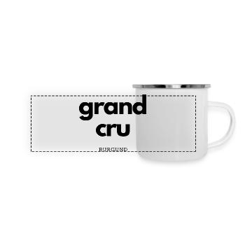 grand cru burgund - Panorama Emaille-Tasse - Weiß - Vorne