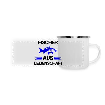Fishermen with passion - Panoramic Camper Mug - white - Front
