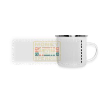 Money Spender 6 - Panorama Emaille-Tasse - Weiß - Vorne