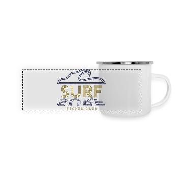 Surf Stoked Club - Vague de surf - Mug panoramique émaillé - blanc - Devant