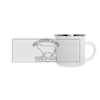 Je dois passer à l’échelle animale - Mug panoramique émaillé - blanc - Devant