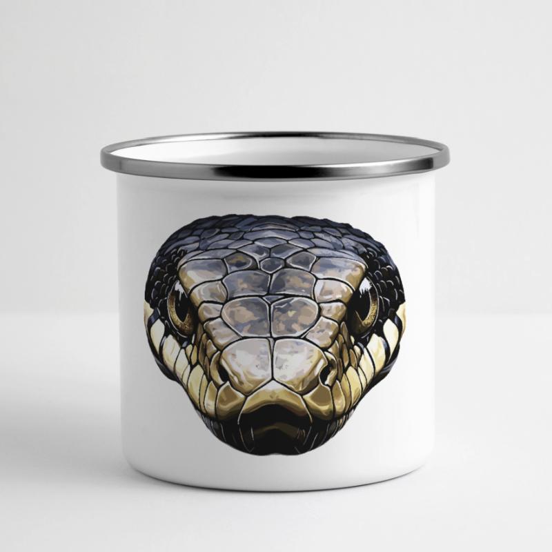 serpent, python, cobra, serpent à sonnettes, serpents Mug panoramique émaillé