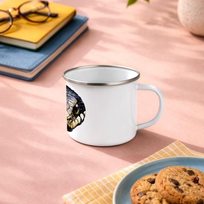 serpent, python, cobra, serpent à sonnettes, serpents Mug panoramique émaillé