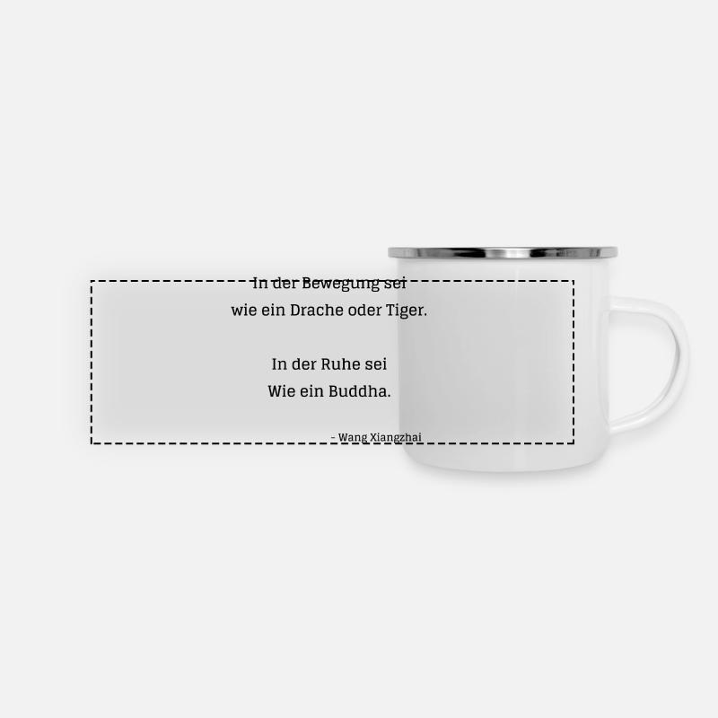 In motion be like a dragon or tiger - Panoramic Camper Mug - white