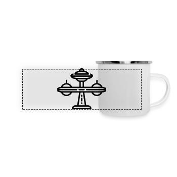 space station - Panoramic Camper Mug - white - Front