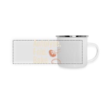 Art du pain autolyse plié - Mug panoramique émaillé - blanc - Devant