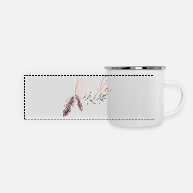 Boho Bride Braut - Panoramic Camper Mug - white